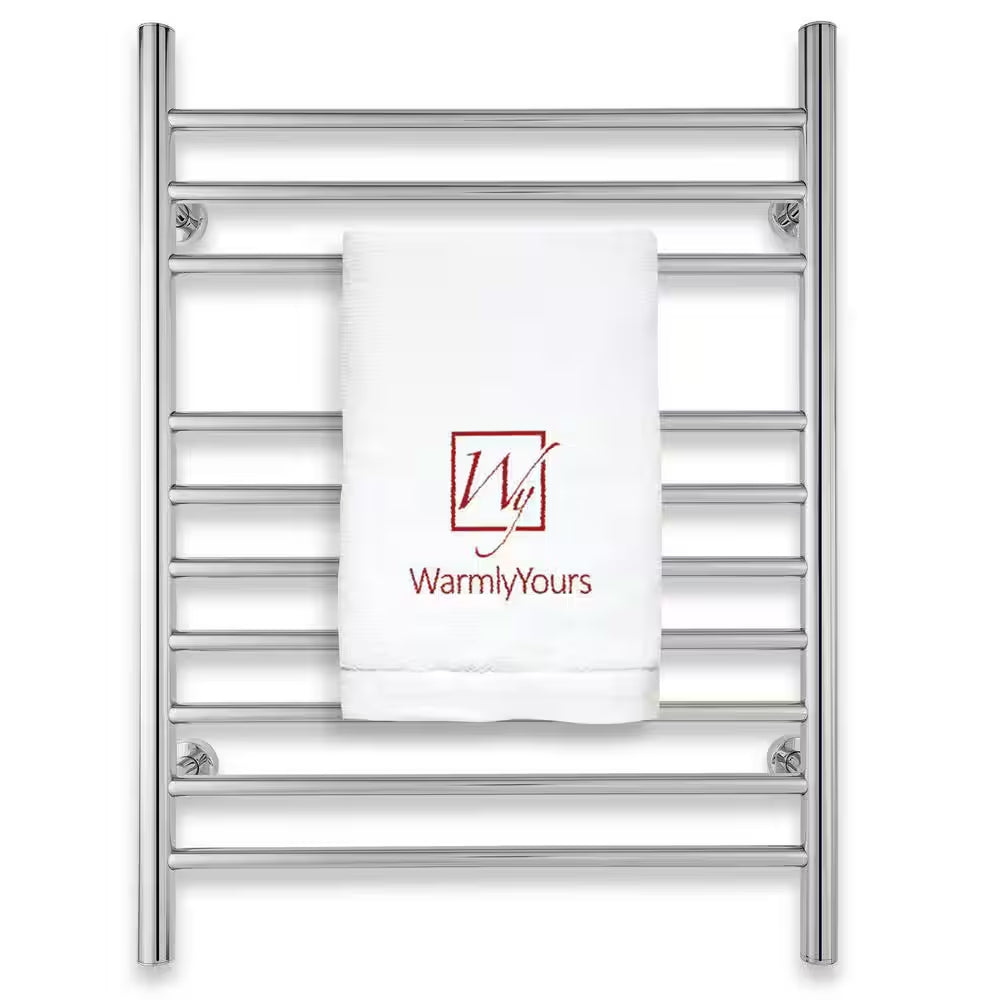 Infinity 10-Bars Plug-In & Hardwire 120 V 32 in . Towel Warmer in Polished Stainless Steel