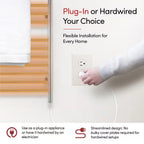 Infinity 10-Bars Plug-In & Hardwire 120 V 32 in . Towel Warmer in Polished Stainless Steel